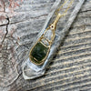 Moldavite and Herkimer Diamond Quartz Pendant