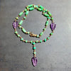 Amethyst and Chrysoprase Y Necklace