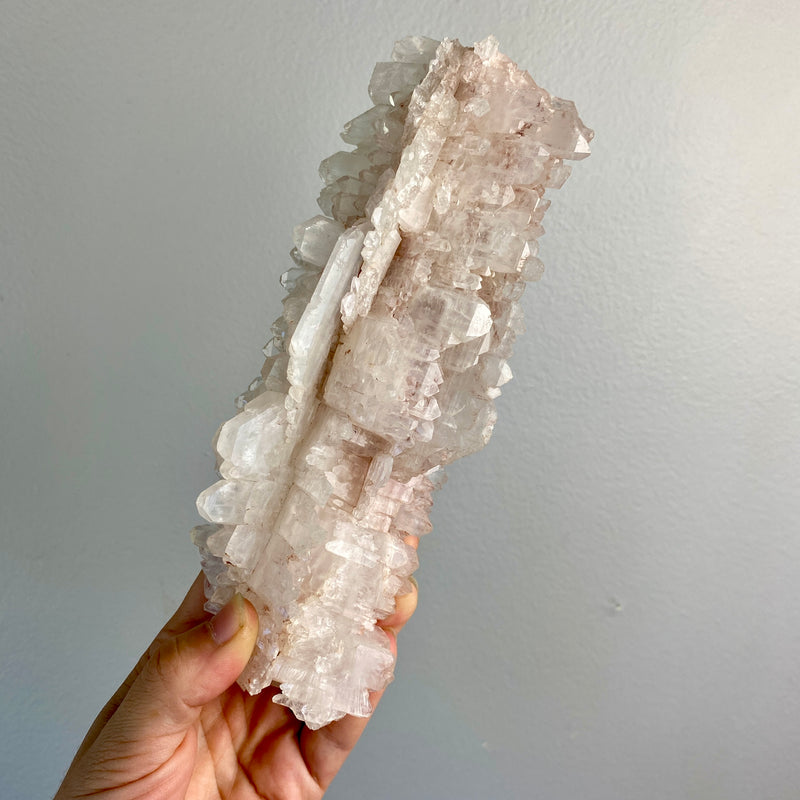 Pink Lemurian Faden Quartz Cluster