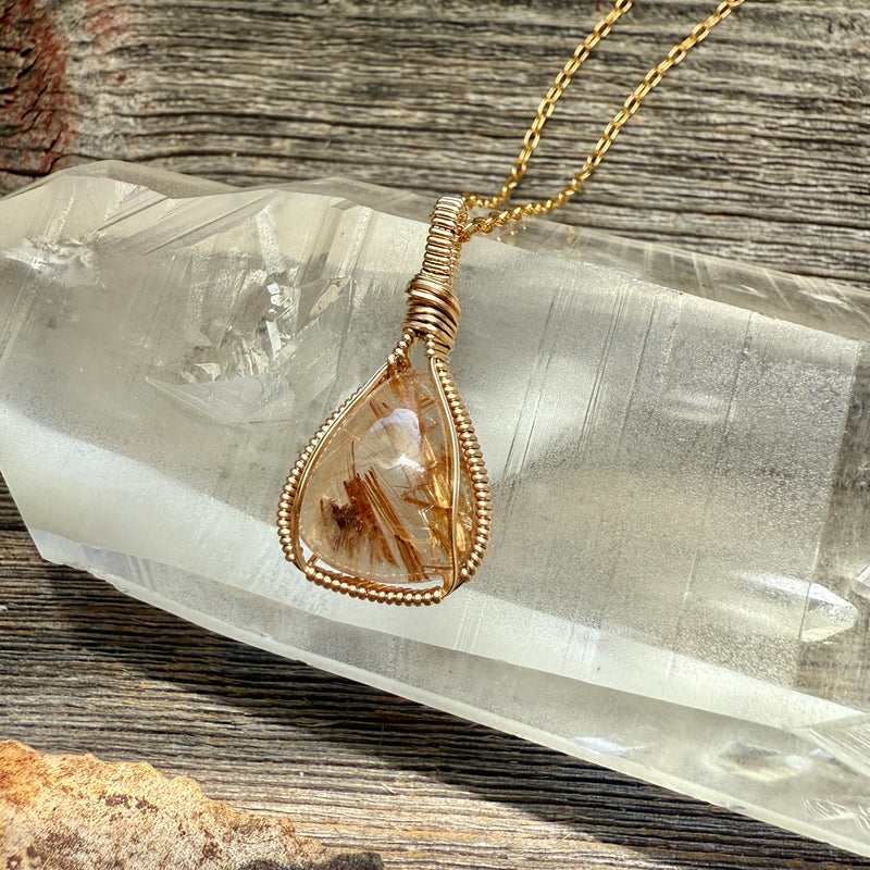 Rutilated Quartz Pendant