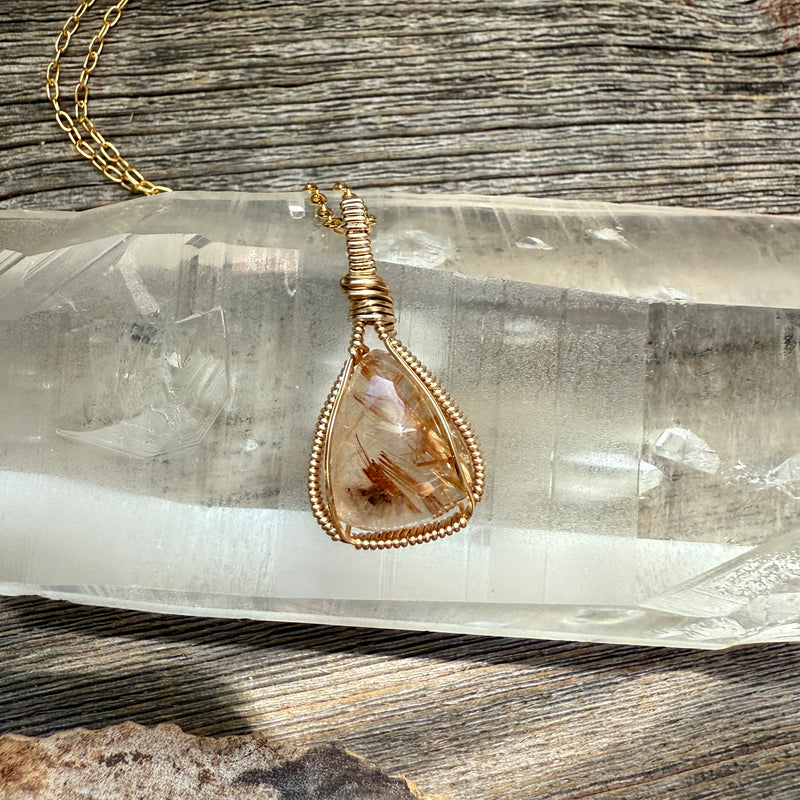 Rutilated Quartz Pendant