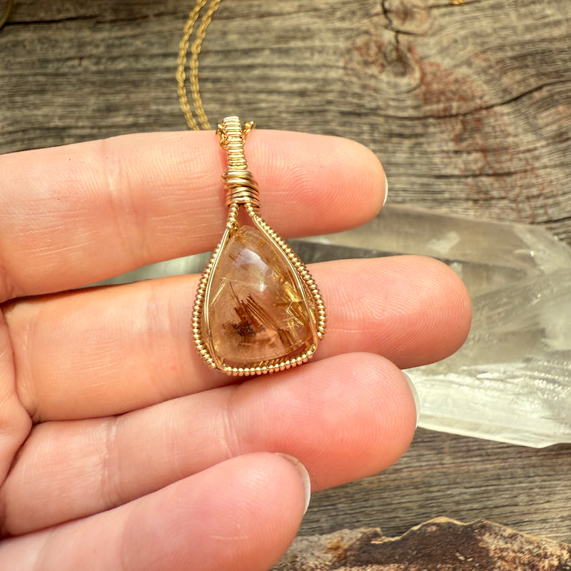 Rutilated Quartz Pendant