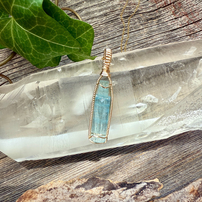 Aquamarine Crystal Pendant