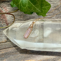 Pink Tourmaline Crystal Pendant