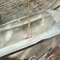 Pink Tourmaline Crystal Pendant