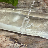 Lemurian Quartz Crystal Pendant