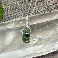 Diopside Crystal Pendant