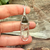 Moldavite and Lemurian Quartz Crystal Pendant