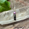 Ruby and Black Tourmaline Crystal Pendant