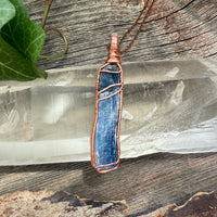 Sapphire Record Keeper and Blue Kyanite Crystal Pendant