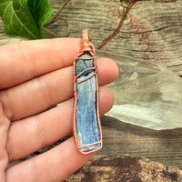 Sapphire Record Keeper and Blue Kyanite Crystal Pendant