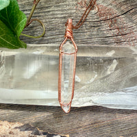 Lemurian Double Terminated Quartz Crystal Pendant