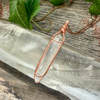 Lemurian Double Terminated Quartz Crystal Pendant