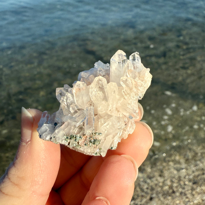 Pink Lemurian Quartz Cluster