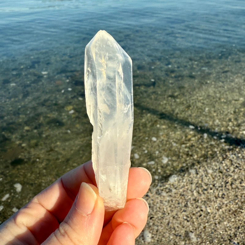 Lemurian Blue Smoke Phantom Quartz