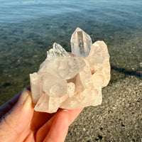 Pink Lemurian Quartz Cluster