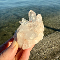 Pink Lemurian Quartz Cluster