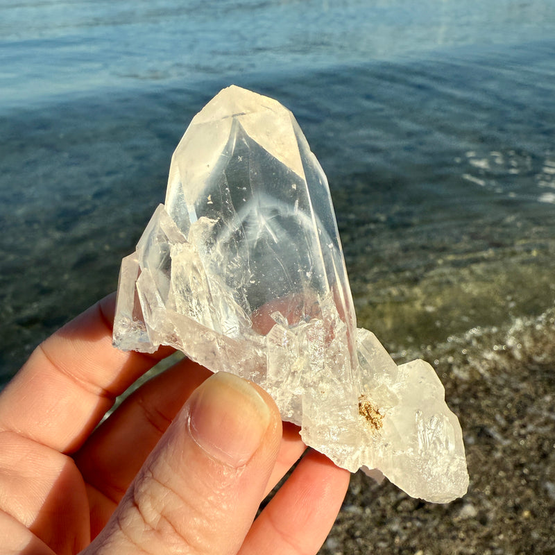 Lemurian Blue Smoke Phantom Quartz