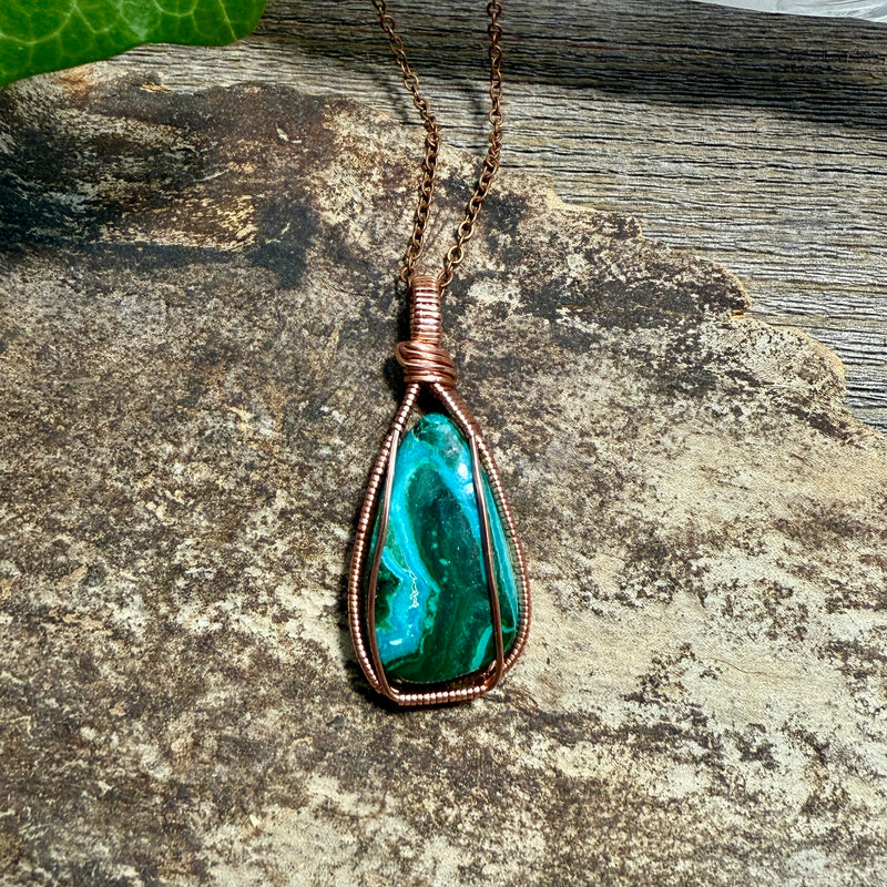 Chrysocolla Malachite Pendant