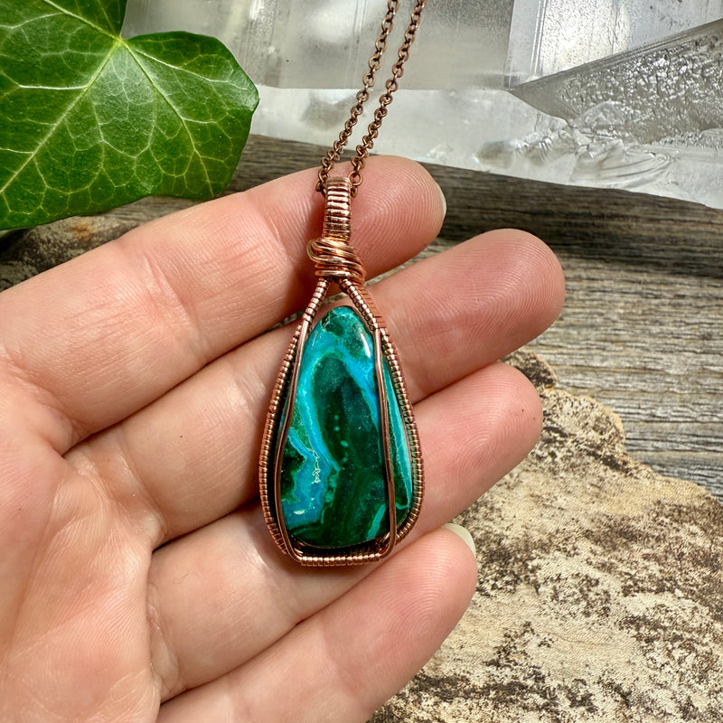 Chrysocolla Malachite Pendant