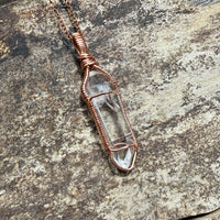 Lemurian Double Terminated Quartz Crystal Pendant