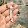 Lemurian Quartz with Labradorite and Smoky Quartz Necklace