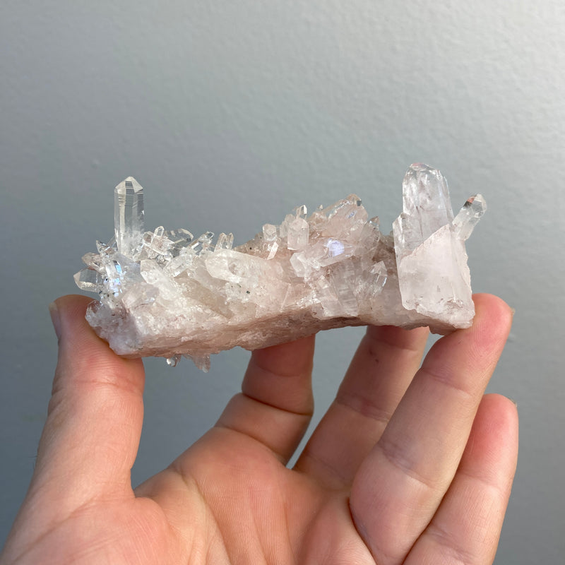 Pink Lemurian Quartz Cluster - 22