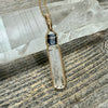 Sapphire Record Keeper and Scolecite Crystal Pendant