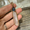 Sapphire Record Keeper and Scolecite Crystal Pendant