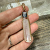 Sapphire Record Keeper and Scolecite Crystal Pendant