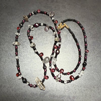 Smoky Quartz, Super 7, Garnet, Tibetan Quartz, Herkimer Diamond, Black Tourmaline and Black Spinel Gemstone Necklace