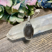 Silver Sheen Obsidian Pendant