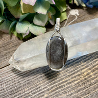 Silver Sheen Obsidian Pendant