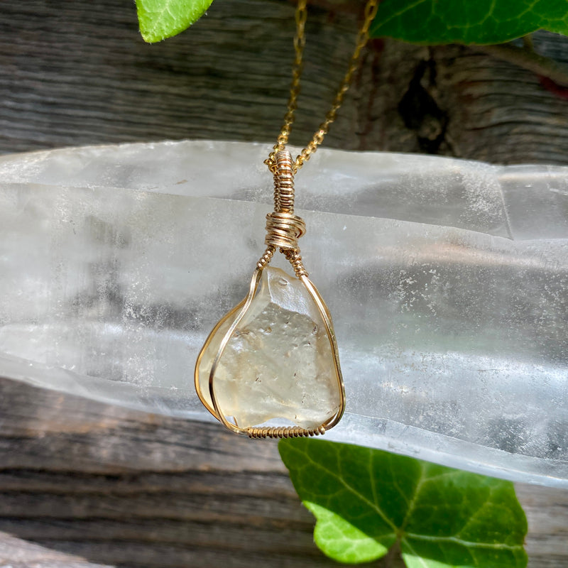 Libyan Desert Glass Tektite Pendant