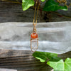 Sunstone and Danburite Crystal Pendant