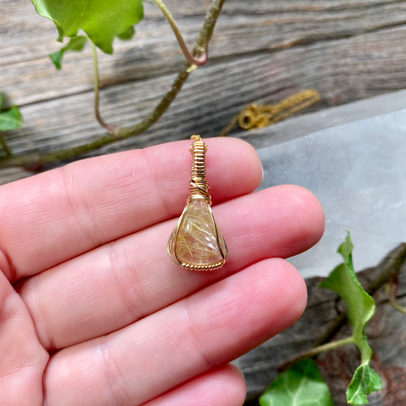 Rutilated Quartz Pendant