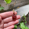 Etched Spessartine Garnet Pendant