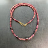 Garnet and Pink Tourmaline Gemstone Necklace