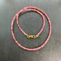 Pink Tourmaline Gemstone Necklace