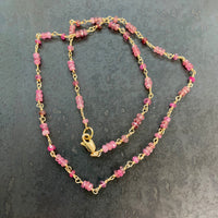 Pink Tourmaline Gemstone Necklace