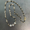 Herkimer Diamond Quartz and Black Spinel Necklace