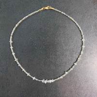 Labradorite and Herkimer Diamond Quartz Necklace