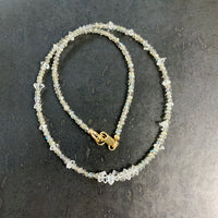 Labradorite and Herkimer Diamond Quartz Necklace