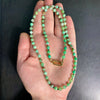 Chrysoprase and Moss Agate Necklace