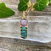 Ruby and Emerald Crystal Pendant