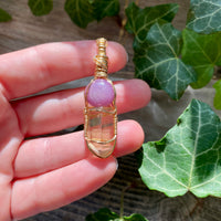 Ruby and Citrine Crystal Pendant