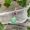 Amethyst and Chrysoprase Pendant