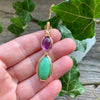 Amethyst and Chrysoprase Pendant