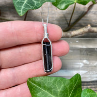 Black Tourmaline Crystal Pendant