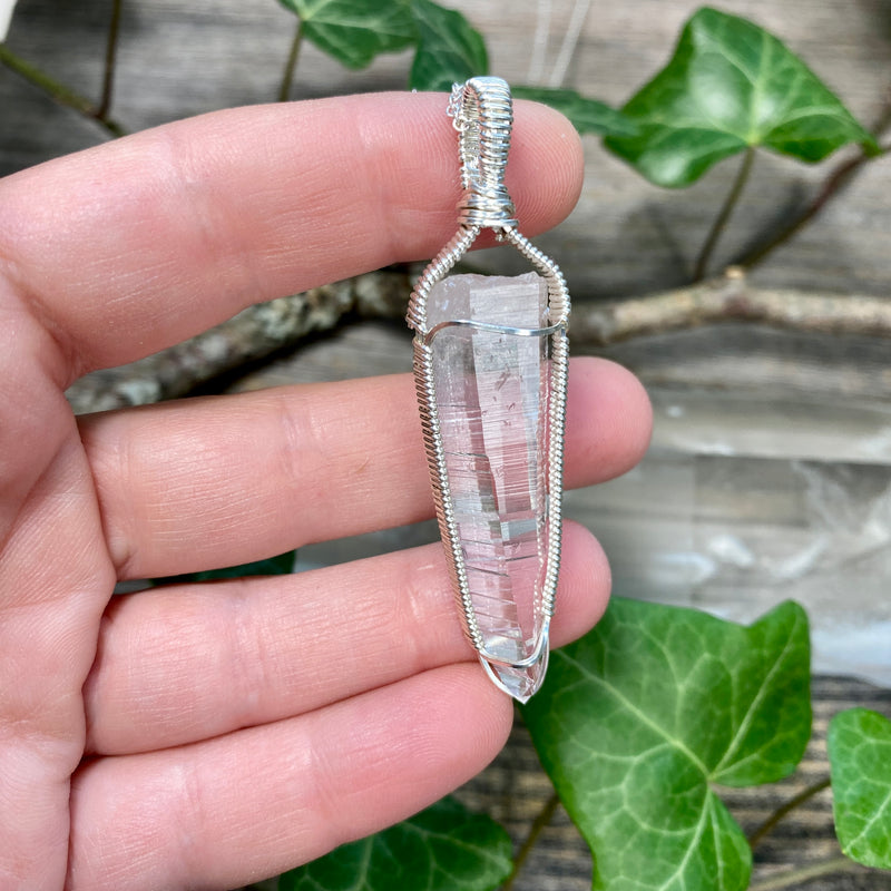 Lemurian Quartz Crystal Pendant